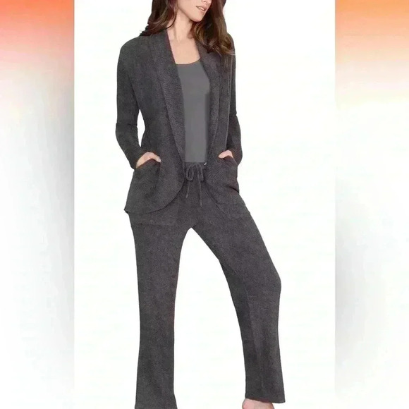 Barefoot Dreams open cardigan sweater Cozy Chic Lite XS Small gray loungewear - Picture 4 of 15